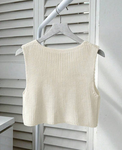 Blusa de Punto Acanalado con Botones. A25PB02