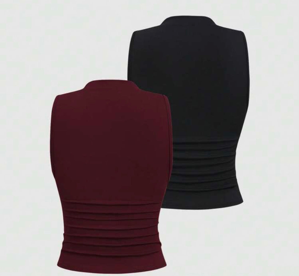 Blusa Ajustada con Volantes. S25UU01