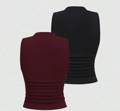 Blusa Ajustada con Volantes. S25UU01