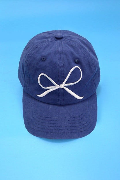 Gorra de Béisbol con Detalle de Lazo Bordado KQ09