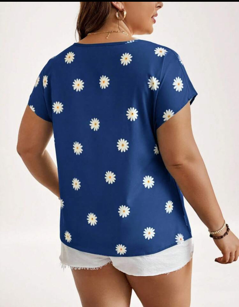 Blusa casual simple con estampado A25PF04