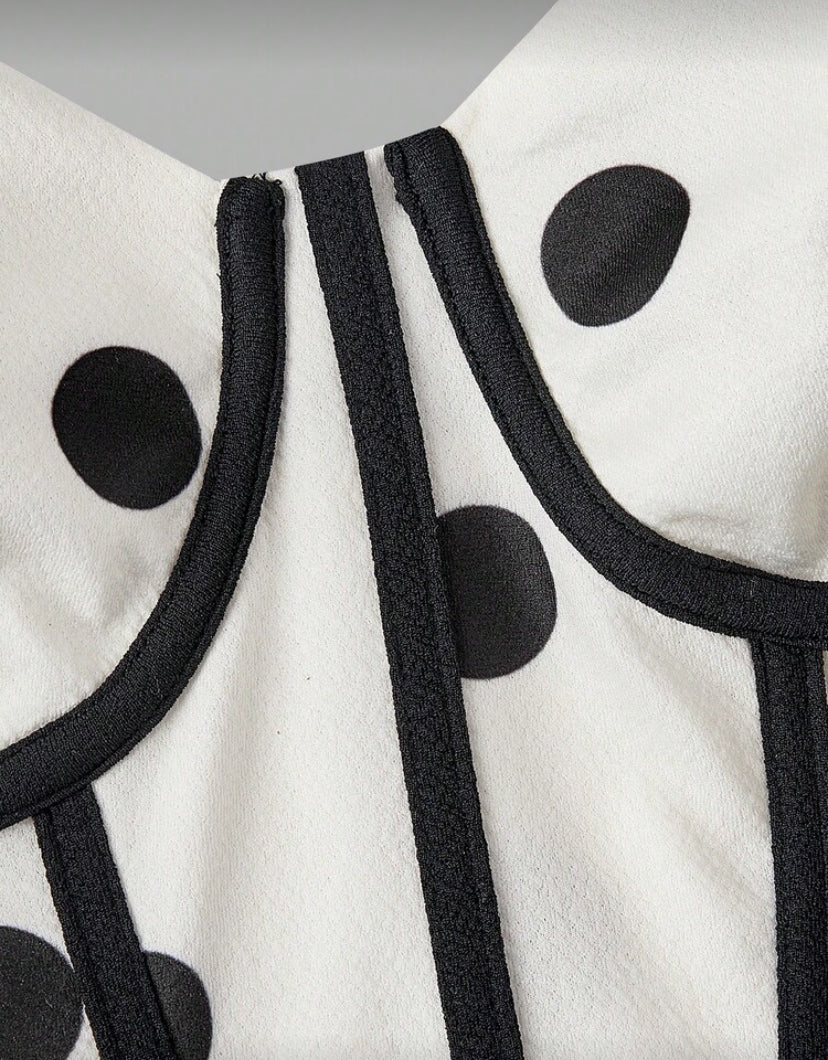 Vestido con  estampado de lunares E26XJ07