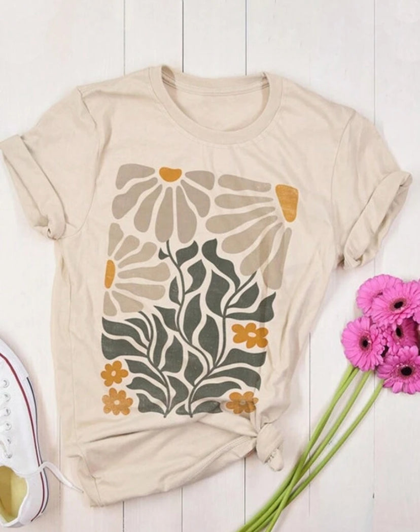 Camiseta cuello redondo y estampado A25PN010