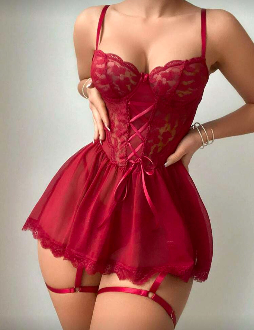 Conjunto de 3 piezas de lencería F26XX010