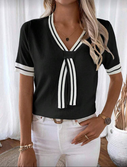 Blusa con bloques de color E26XU03