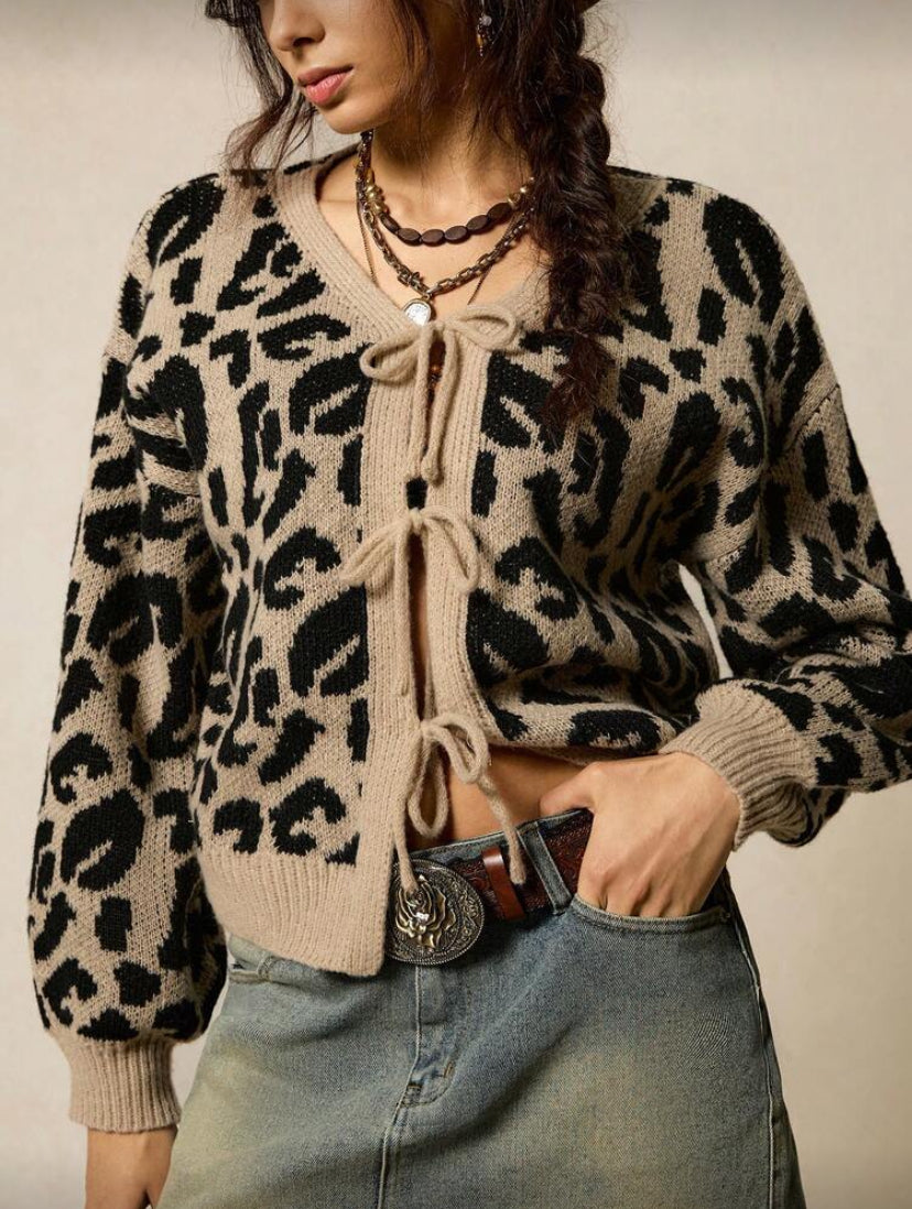 CÁRDIGAN CASUAL DE LEOPARDO M26YE04