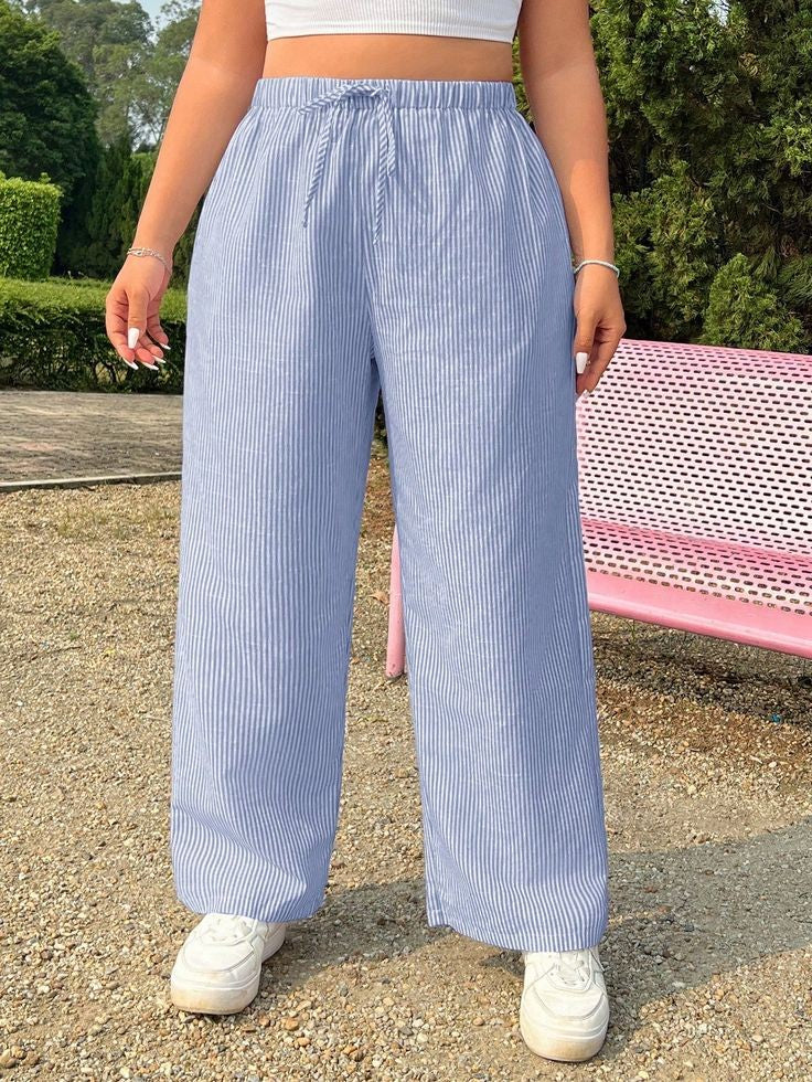 Pantalones Rectos a Rayas JE010