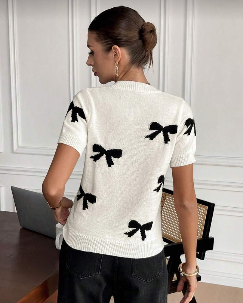 Blusa de punto con cuello redondo N25WP05