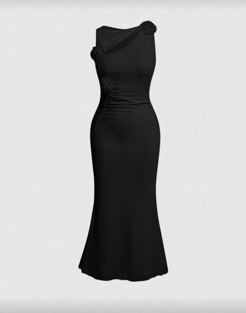 Vestido negro intenso O25VZ01