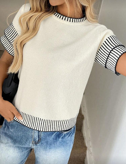 Blusa de punto manga corta F26XX01