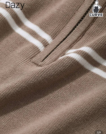 Jersey  de punto con cuello de cremallera A25PV02