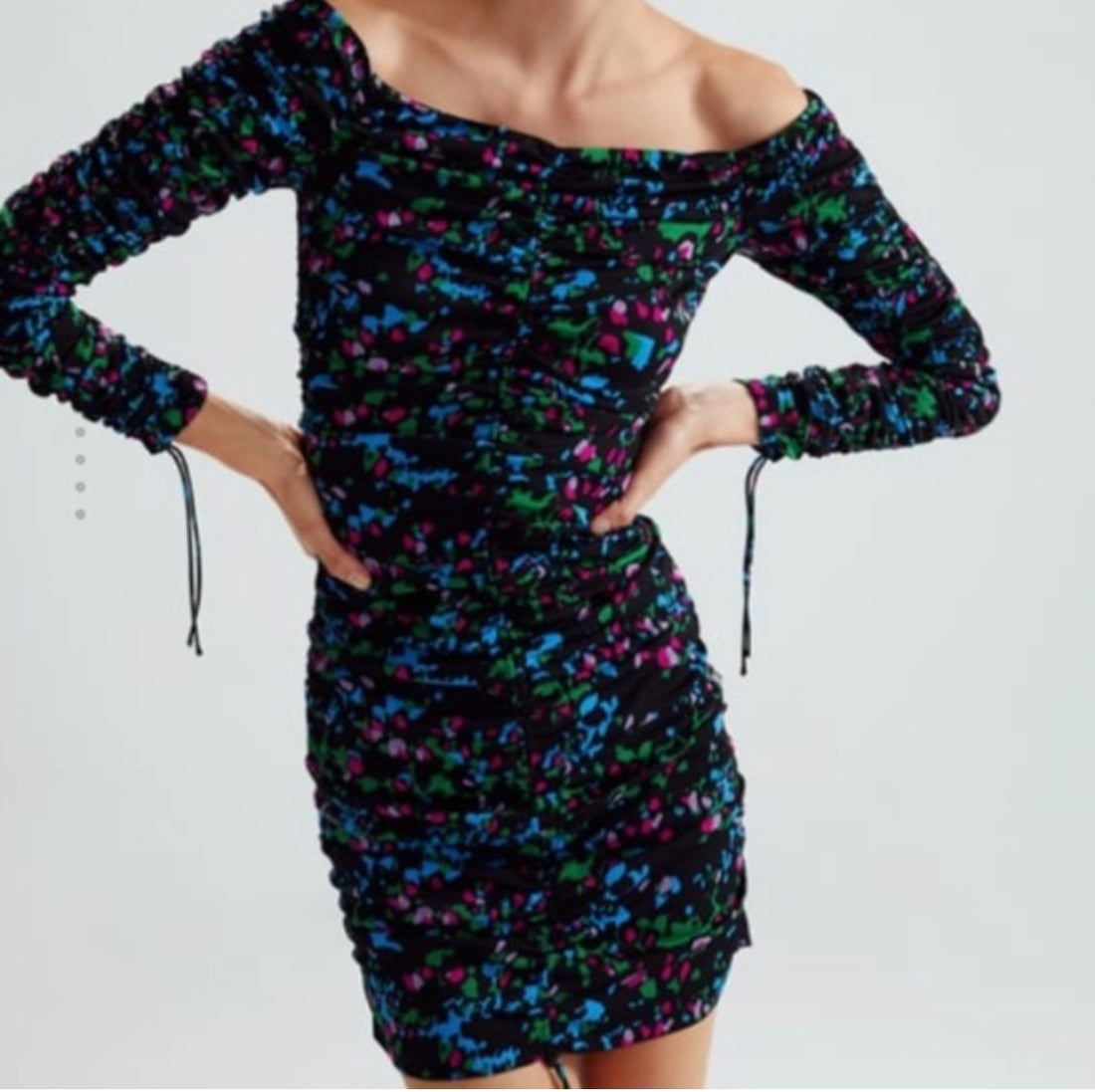 Vestido Ajustado Multicolor Estilo Animal Print J25QV06