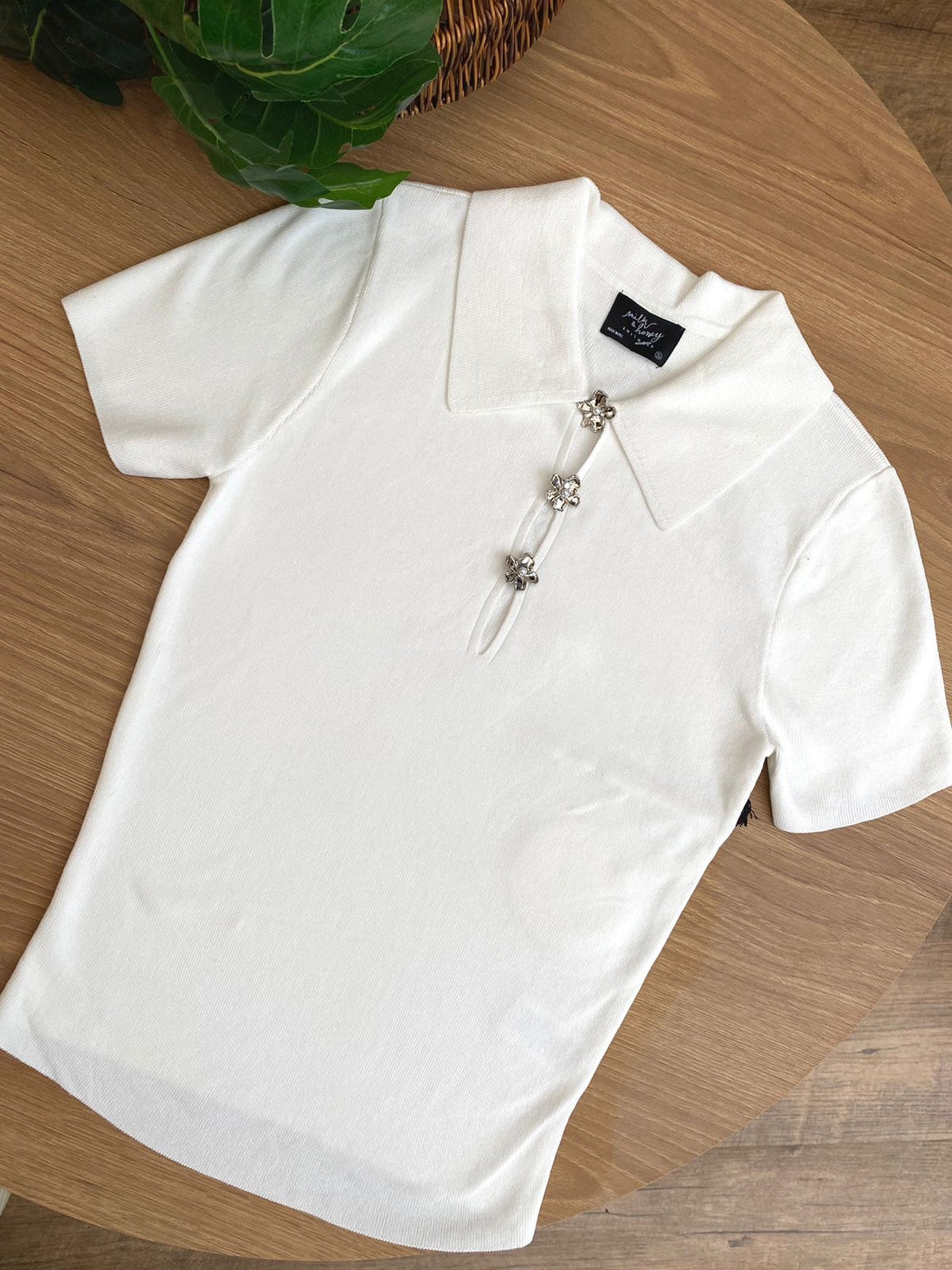 Blusa flor jardín de botones OS25VO09