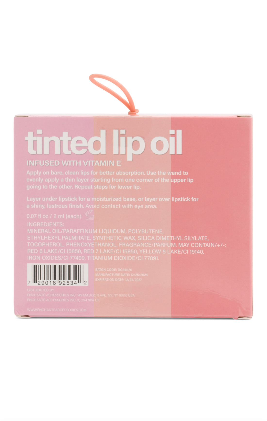 Aceites labiales teñidos de 3 piezas J25QL07