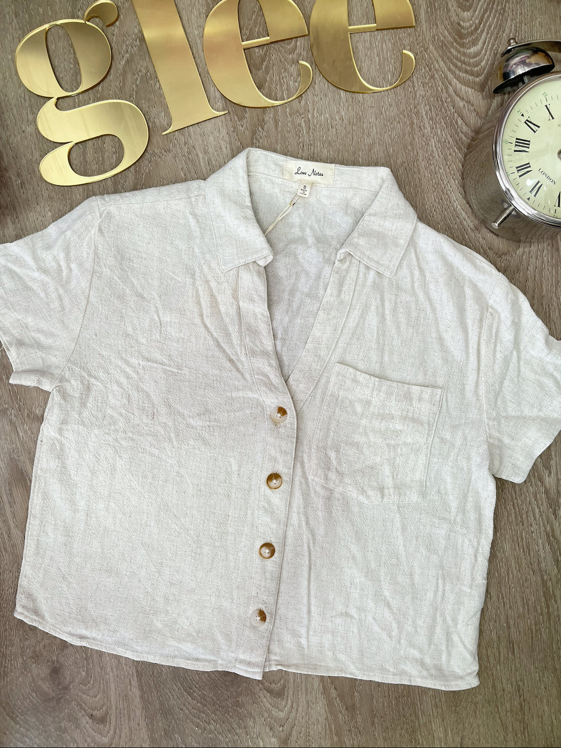 Blusa básica manga corta con botones J25QZ09