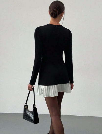 Vestido susurro de sombra manga larga S25UN07