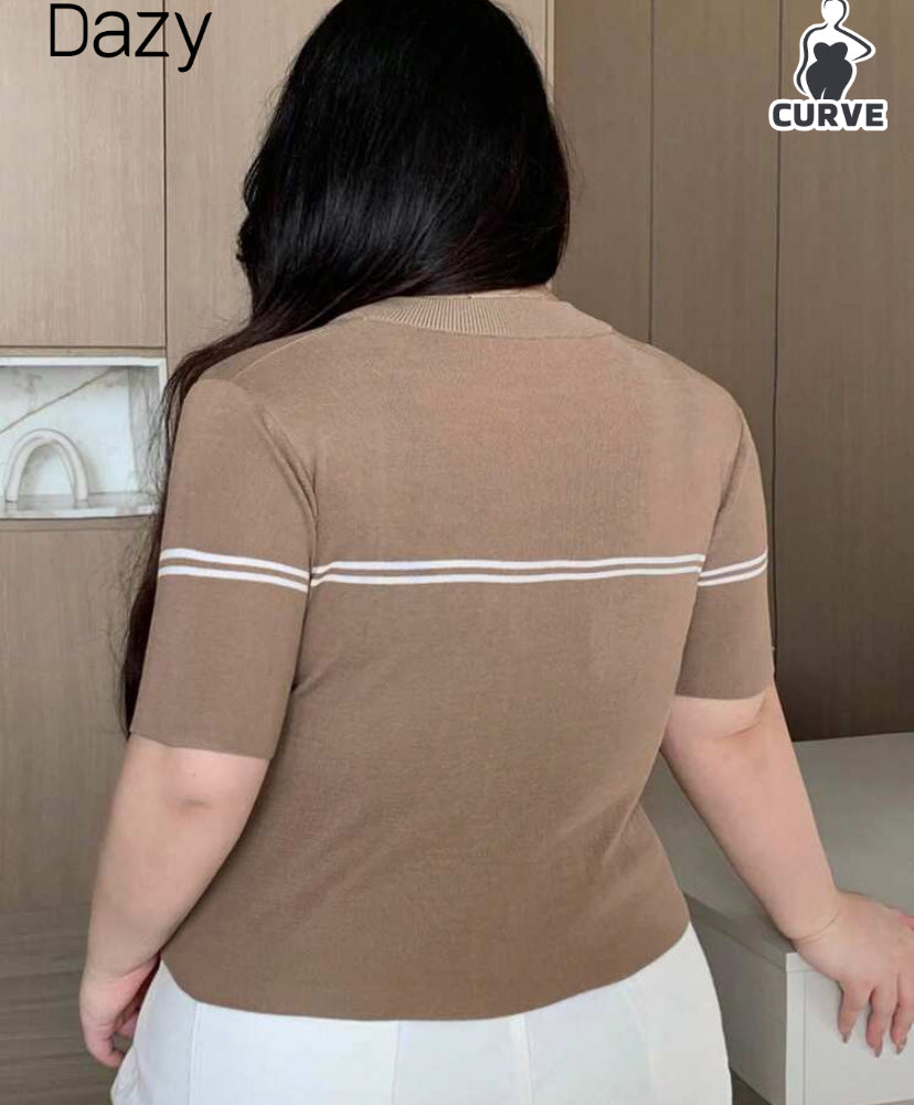 Jersey  de punto con cuello de cremallera A25PV02