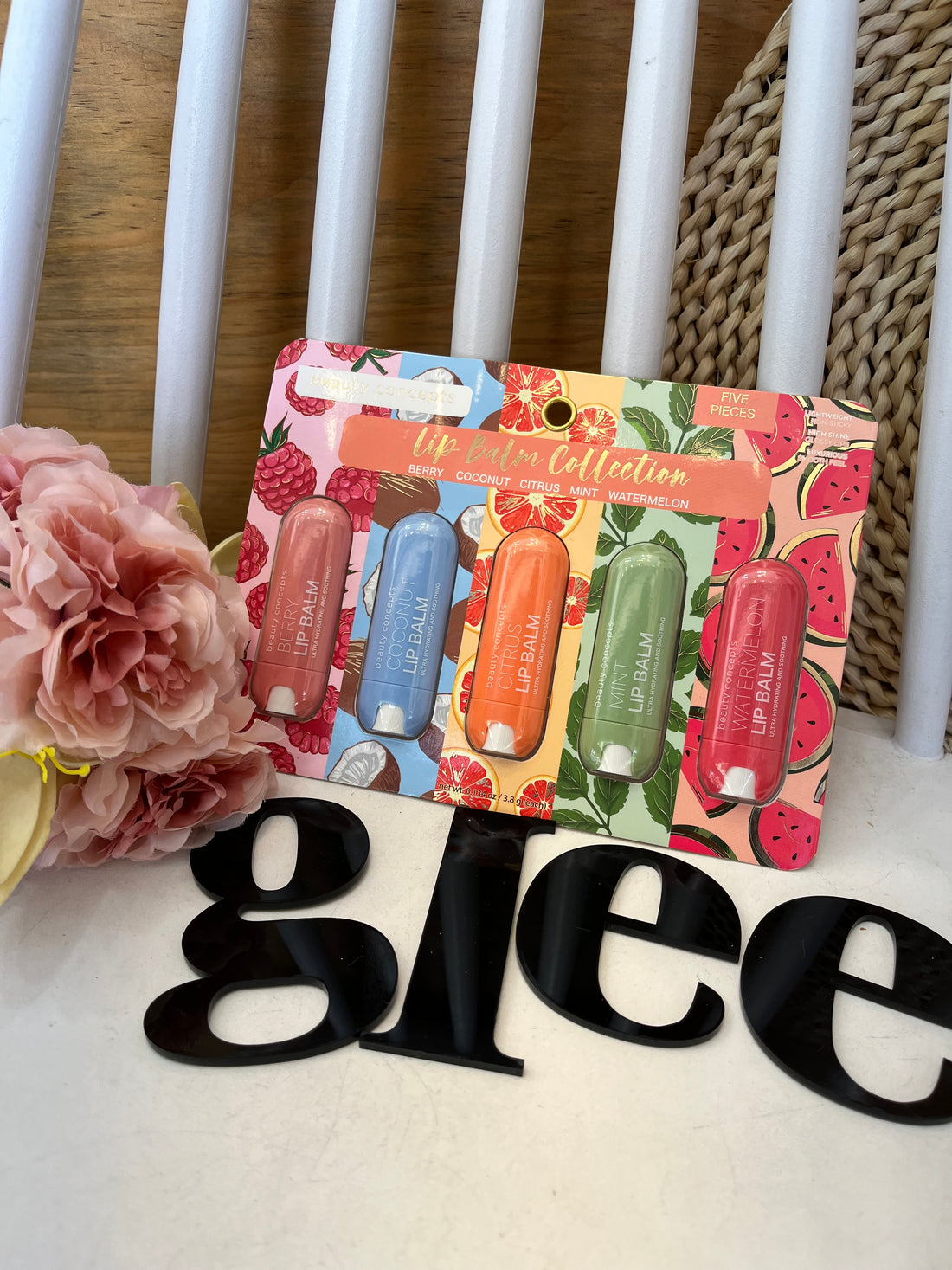 Set de 5 bálsamos labiales beauty concepts J25QN05