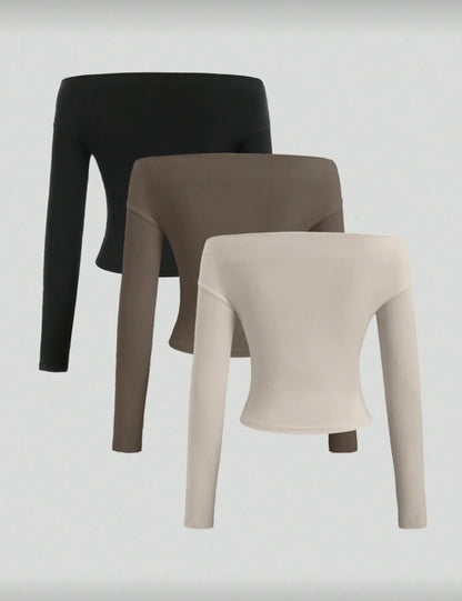 Blusa asimetrica de manga larga E26XJ05