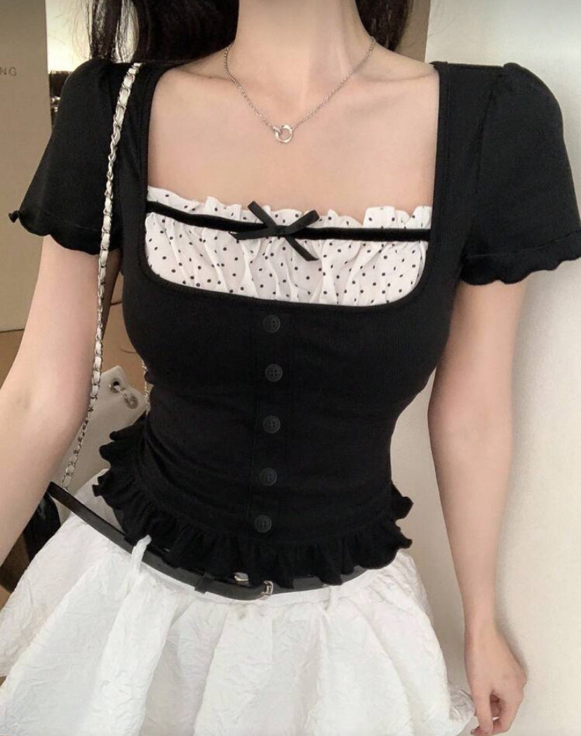 Blusa de manga corta casual E26XS09