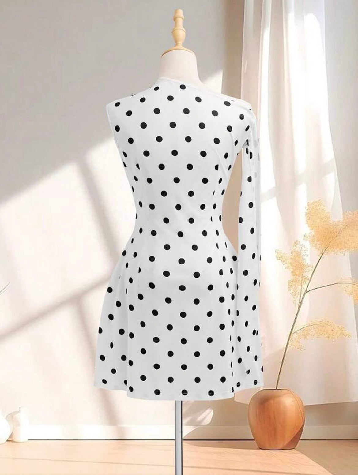 VESTIDO CON LAZO Y PUNTO S26AA09