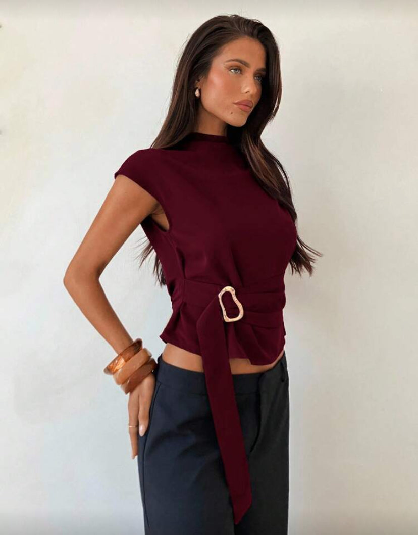 Blusa de cuello alto D25WZ03