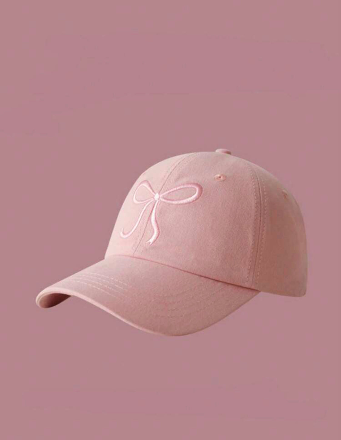 Gorra de béisbol con bordado de lazo rosa A25QJ05