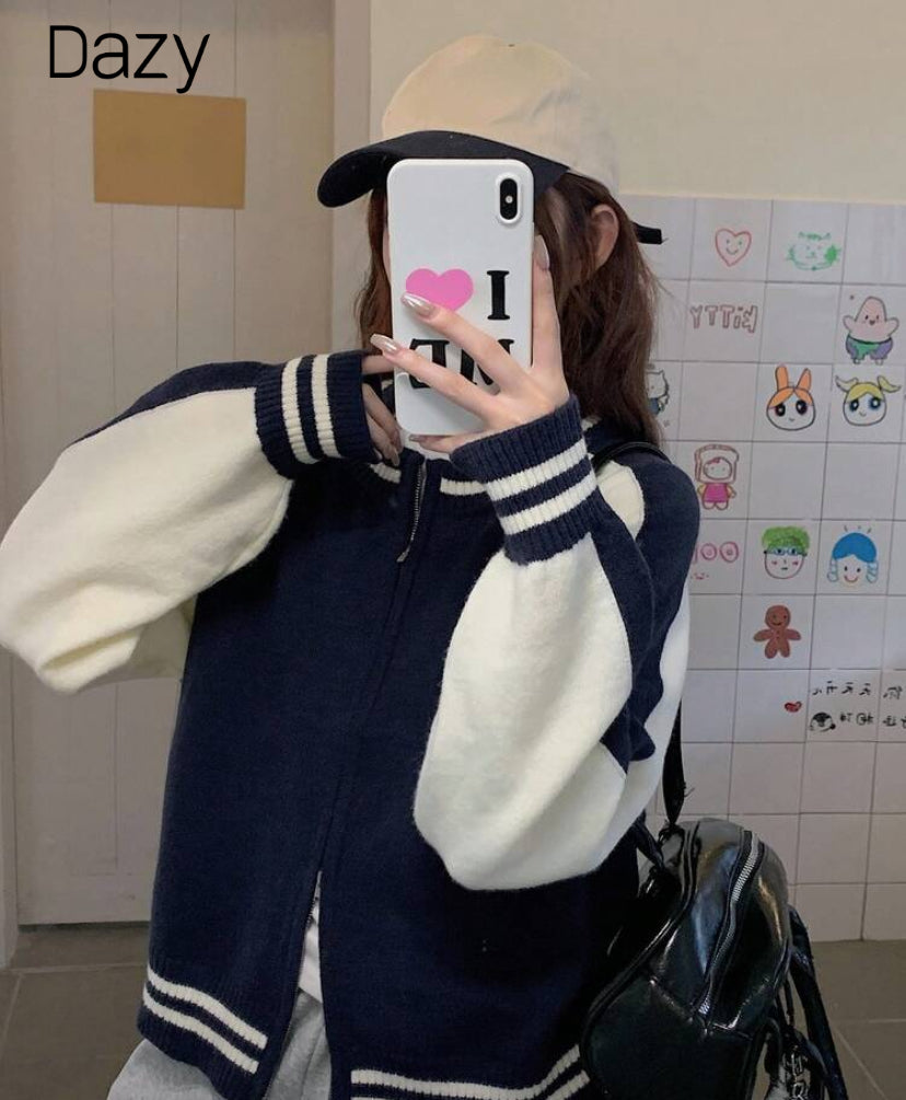 Cárdigan con contraste F26YA07