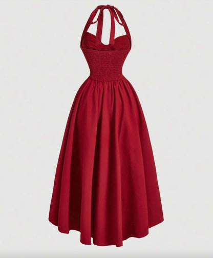 Vestido fruncido y lazo E26XP03