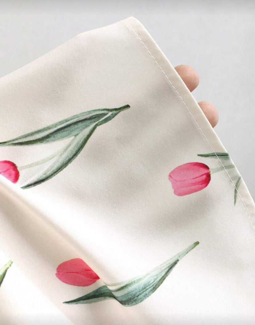 Vestido con estampado de tulipanes F26XZ05