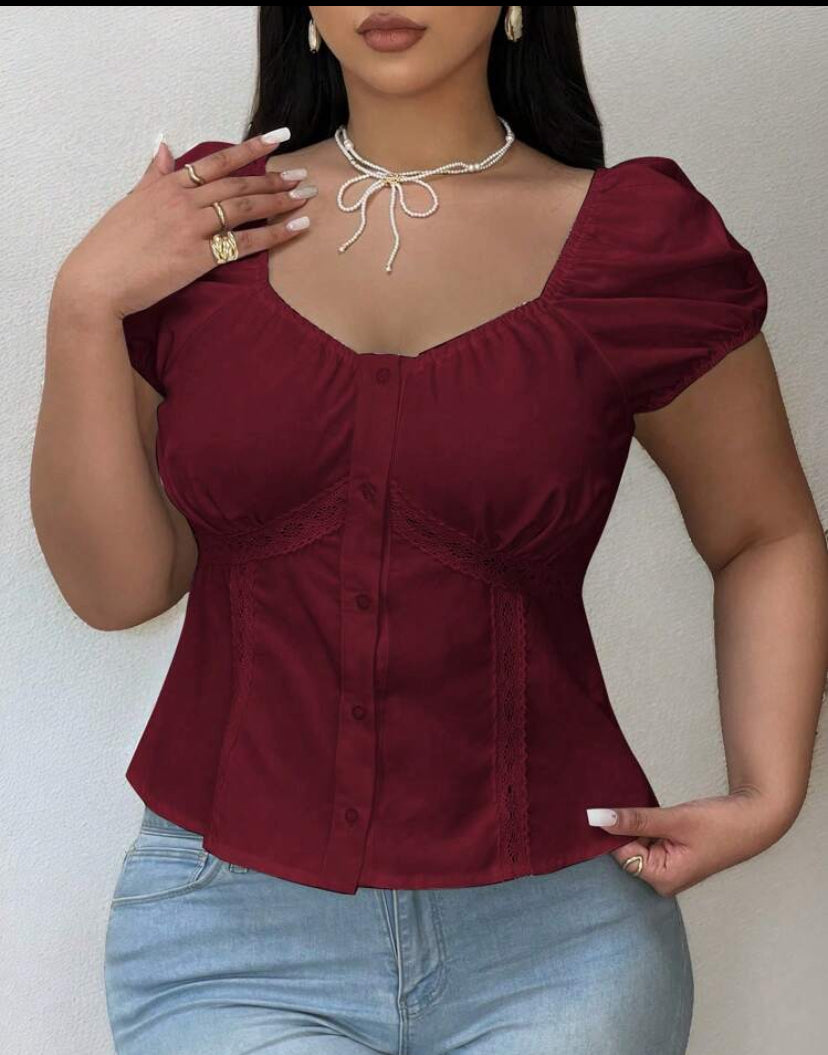 Camiseta de manga abollonada A25QT04