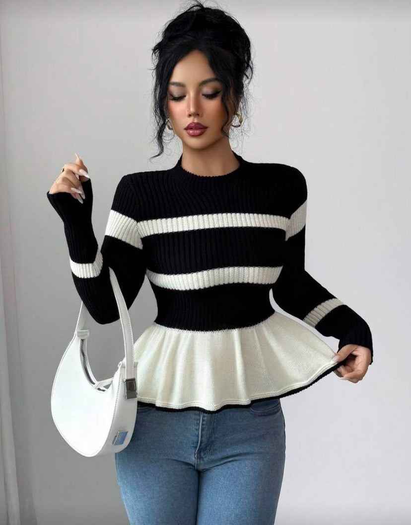 Suéter con dobladillo E26XQ04