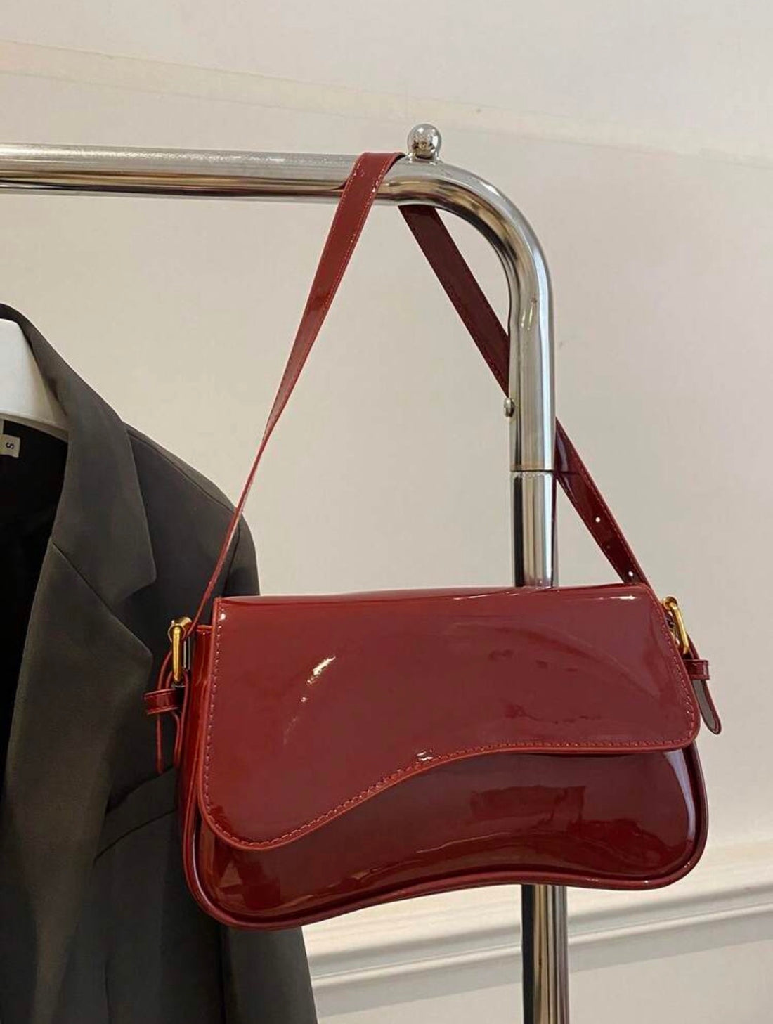 Bolso cuadrado Burdeos