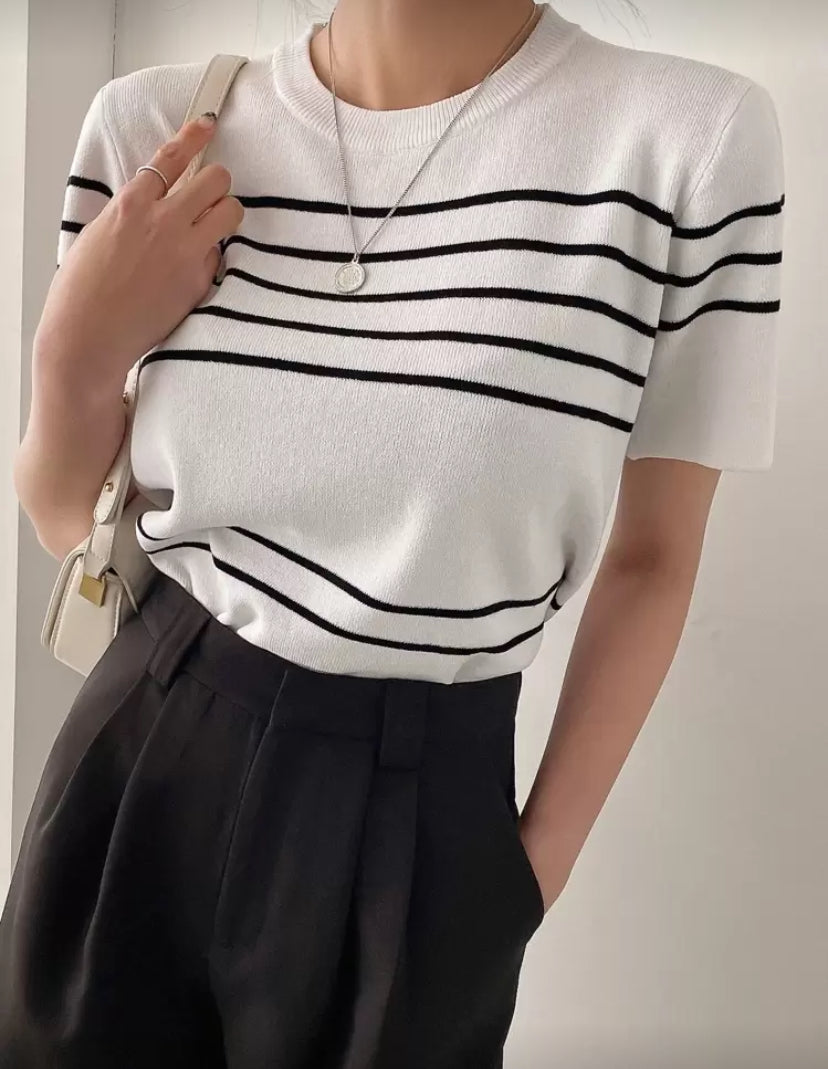 Blusa de punto con patrón  E26XM04