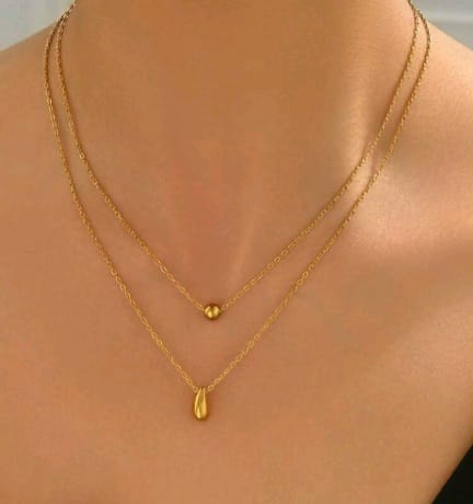 Gota divina collar de doble capa AC F25NG08
