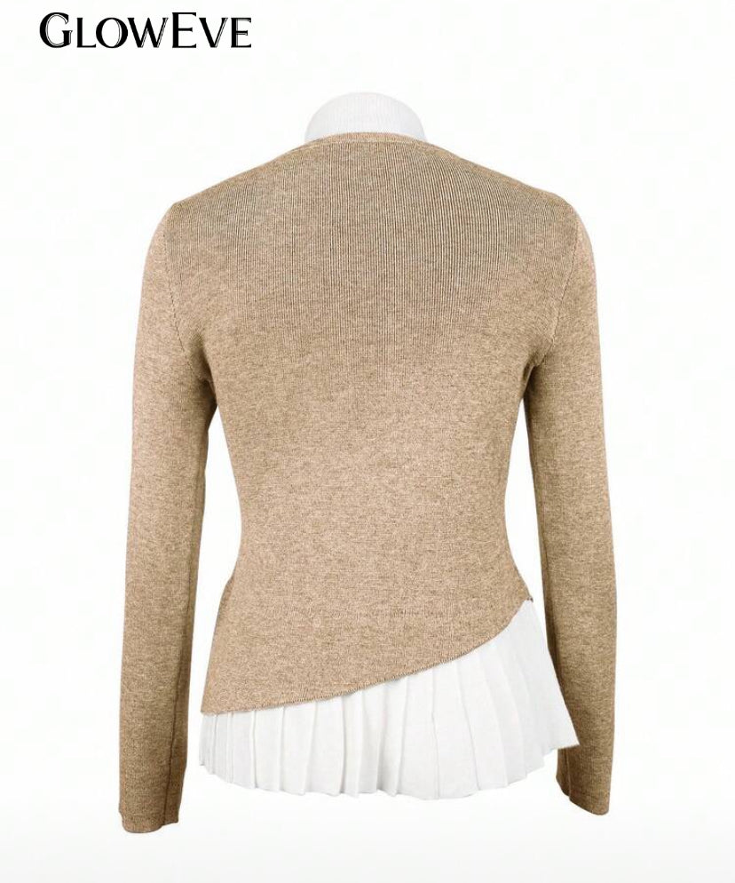 Elegante suéter plisado N25WU07