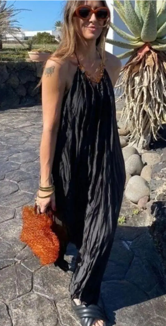 Vestido Satinado con Cinturon de Cadena J25QW01