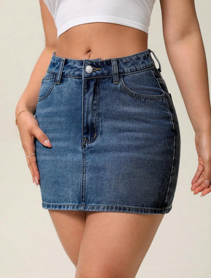 MINIFALDA DE MEZCLILLA CASUAL