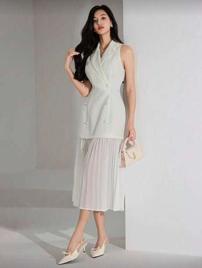 Vestido mini de doble botonadura O25WF04