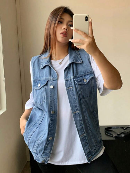 Chaleco de mezclilla J25RW09