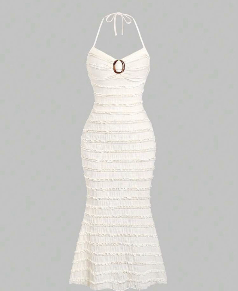 Vestido de verano con cuello de Halter A25PH010