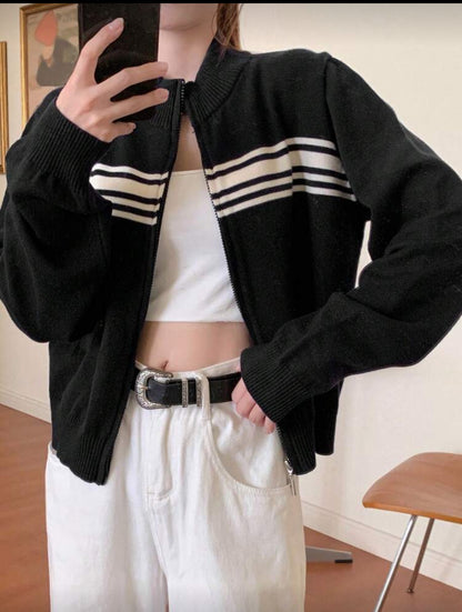 Cárdigan con cremallera F26XW04