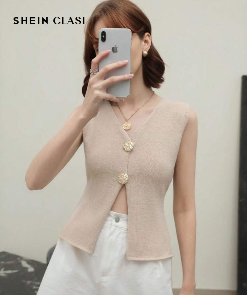 Chaleco de punto de mujer O25WF05