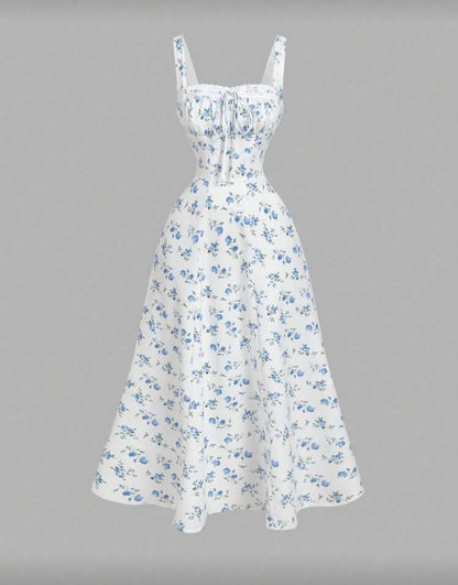Vestido con cuello cuadrado F26XW09