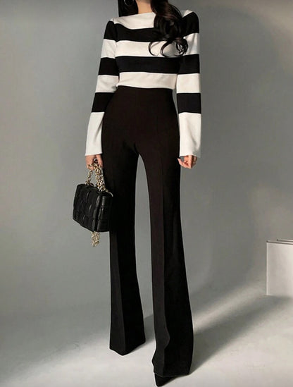 Suéter ajustado con  rayas N25WP08