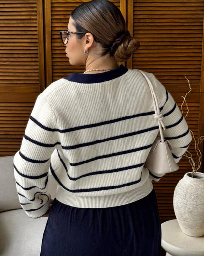 Cárdigan con rayas E26XU08