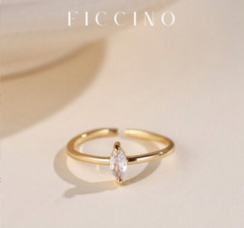 Ficcino brillante anillo abierto ajustable C F25NÑ08