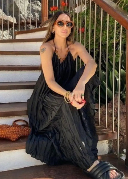 Vestido Satinado con Cinturon de Cadena J25QW01