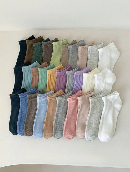 calcetines cortos casuales unicolor M25ÑK04