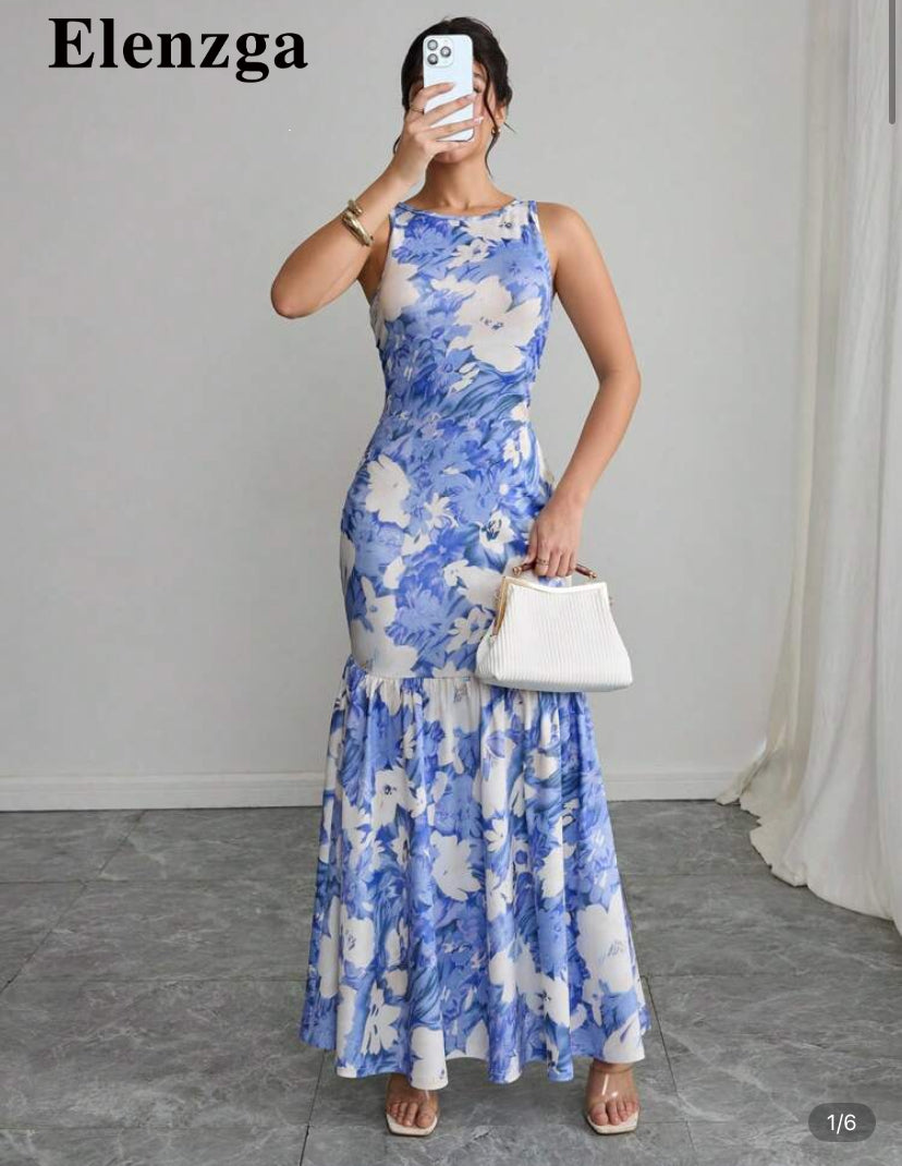 Vestido ajustado con volantes  O25WE02